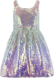 Lola + The Boys Sparkle Ombre Rainbow Dress