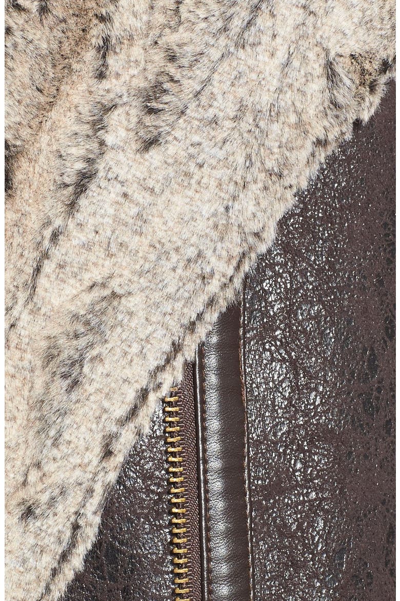 Faux Fur Vest, Alternate, color, BROWN