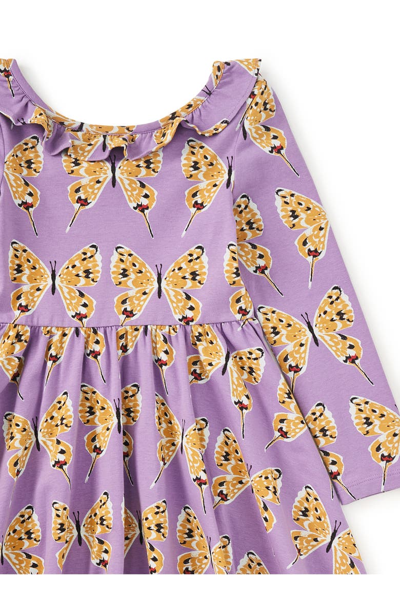 Tea Collection Ruffle Collar Ballet Dress, Alternate, color, Dragon Swallowtail Butterflies