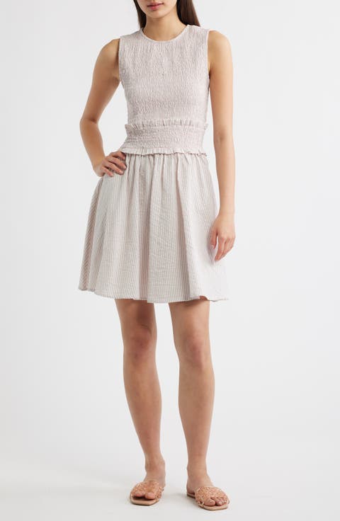 Antonietta Smocked Sleeveless Minidress