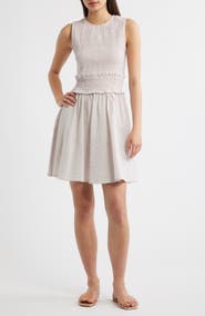 FRNCH Antonietta Smocked Sleeveless Minidress