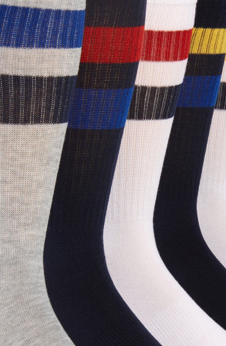 Polo Ralph Lauren Assorted 6-Pack Double Stripe Crew Socks, Alternate, color,