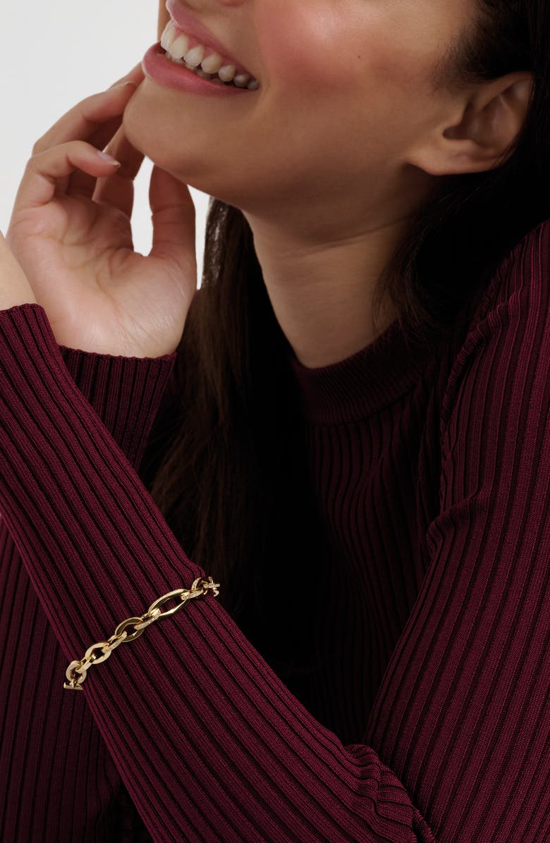 Ted Baker Shianne Crystal Shimmer Chain Bracelet, Alternate, color, Gold Tone / Clear Crystal