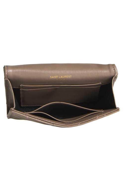 Saint Laurent Small Matelassé Leather Envelope Wallet