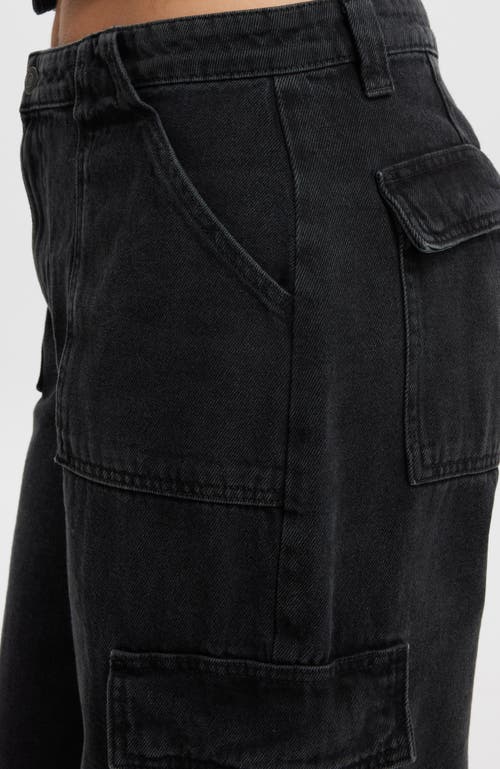 Shop Cotton On Relaxed Cargo Jean In Graphite Black