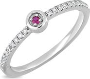 Bony Levy Ruby & Diamond Stackable Ring