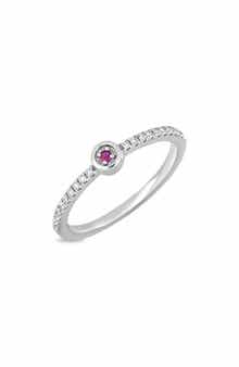 Bony Levy Ruby & Diamond Stackable Ring
