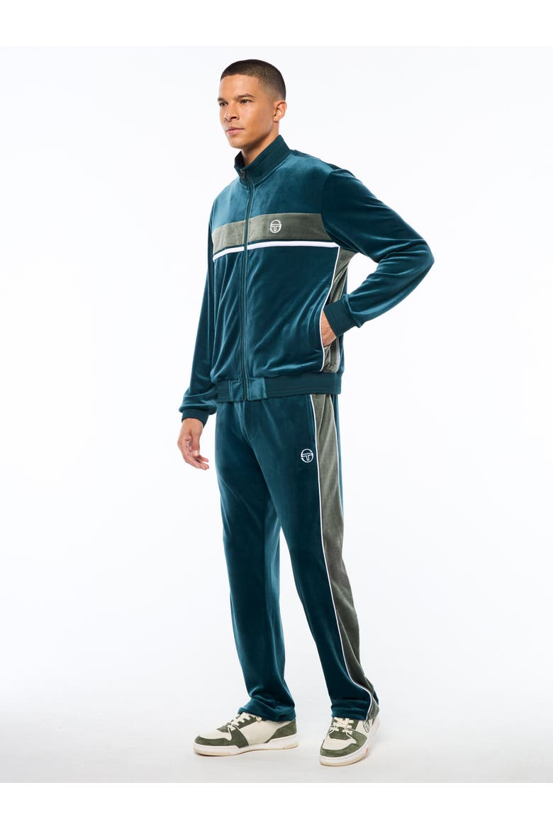 Forato Velour Track Jacket, Alternate, color, MEDITERRANEA