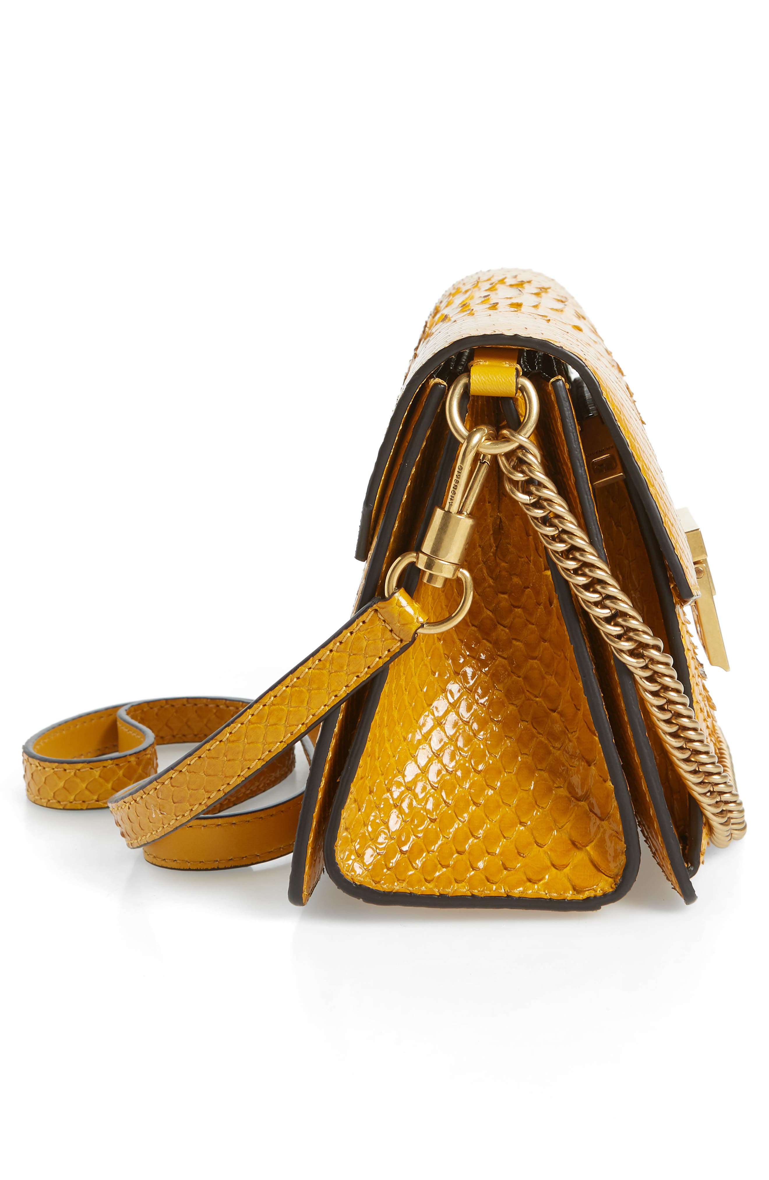 Givenchy Small GV3 Genuine Python Shoulder Bag, Alternate, color, 