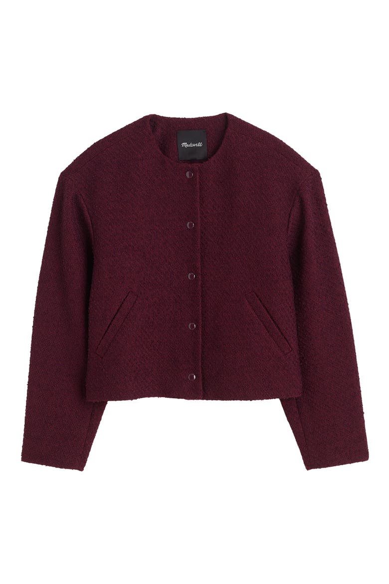 Collarless Tweed Jacket (Women) | Nordstrom