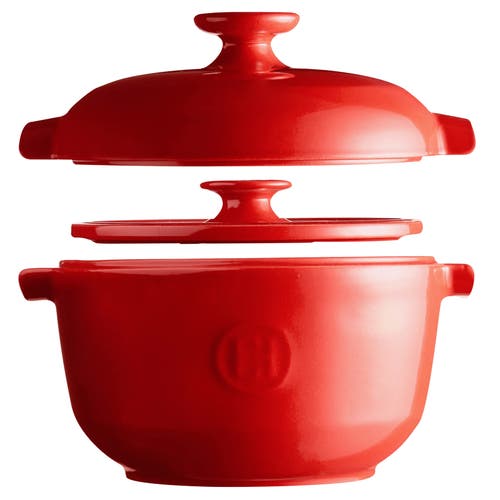 Emile Henry Rice Pot In Burgundy