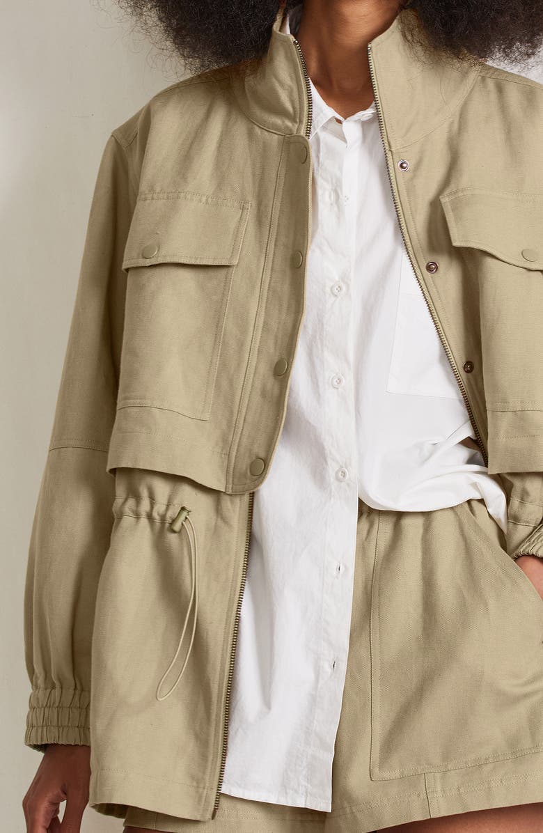 Apiece Apart Selva Organic Cotton Blend Long Jacket, Alternate, color, 