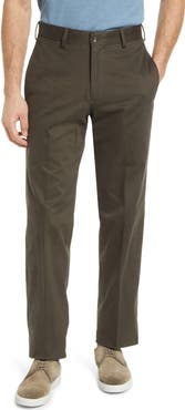 Berle Charleston Khakis Flat Front Stretch Sateen Pants