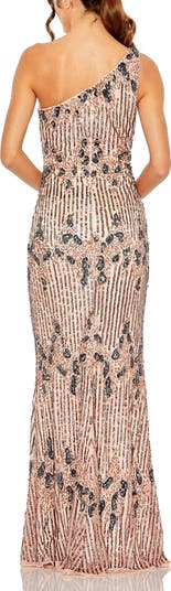 One Shoulder Embellished Gown