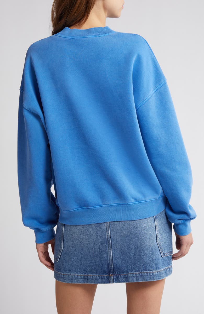 FRAME Los Angeles Cotton Blend Sweatshirt, Alternate, color, Washed Bright Blue