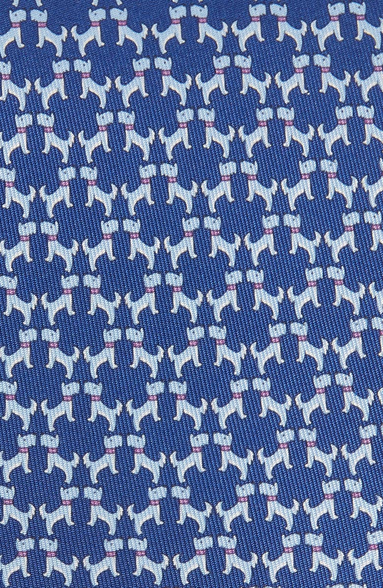 FERRAGAMO Salvatore Ferragamo Dog Print Silk Tie, Alternate, color,
