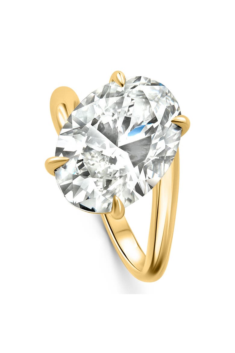 Certified 7Ct Oval Diamond Engagement Ring 14k Gold Lab Grown, Alternate, color, 14k Yellow Gold