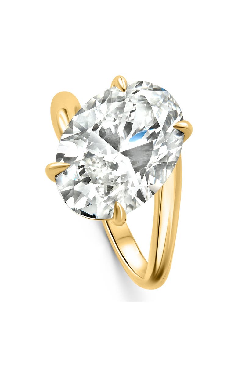 Bliss Diamond Certified 7Ct Oval Diamond Engagement Ring 14k Gold Lab Grown, Alternate, color, 14K Yellow Gold
