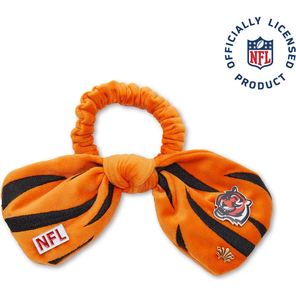 Lele Sadoughi Cincinnati Bengals Bow Scrunchie In Orange