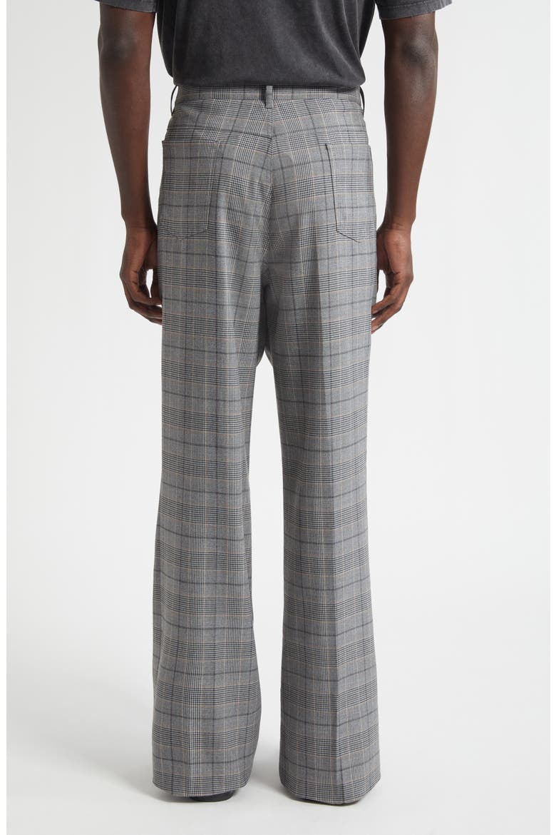 Check Wool Bootcut Pants, Alternate, color, DARK GREY