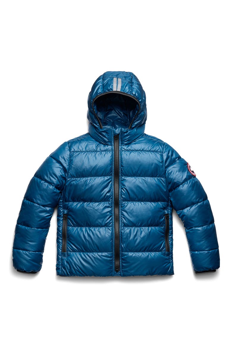 Kids' Crofton Water Repellent 750 Fill Power Down Recycled Nylon Puffer Jacket, Main, color, GUARD BLUE