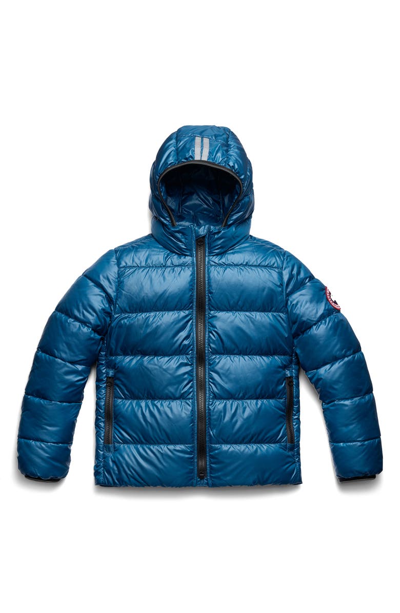 Canada Goose Kids' Crofton Water Repellent 750 Fill Power Down Recycled Nylon Puffer Jacket, Main, color, Guard Blue