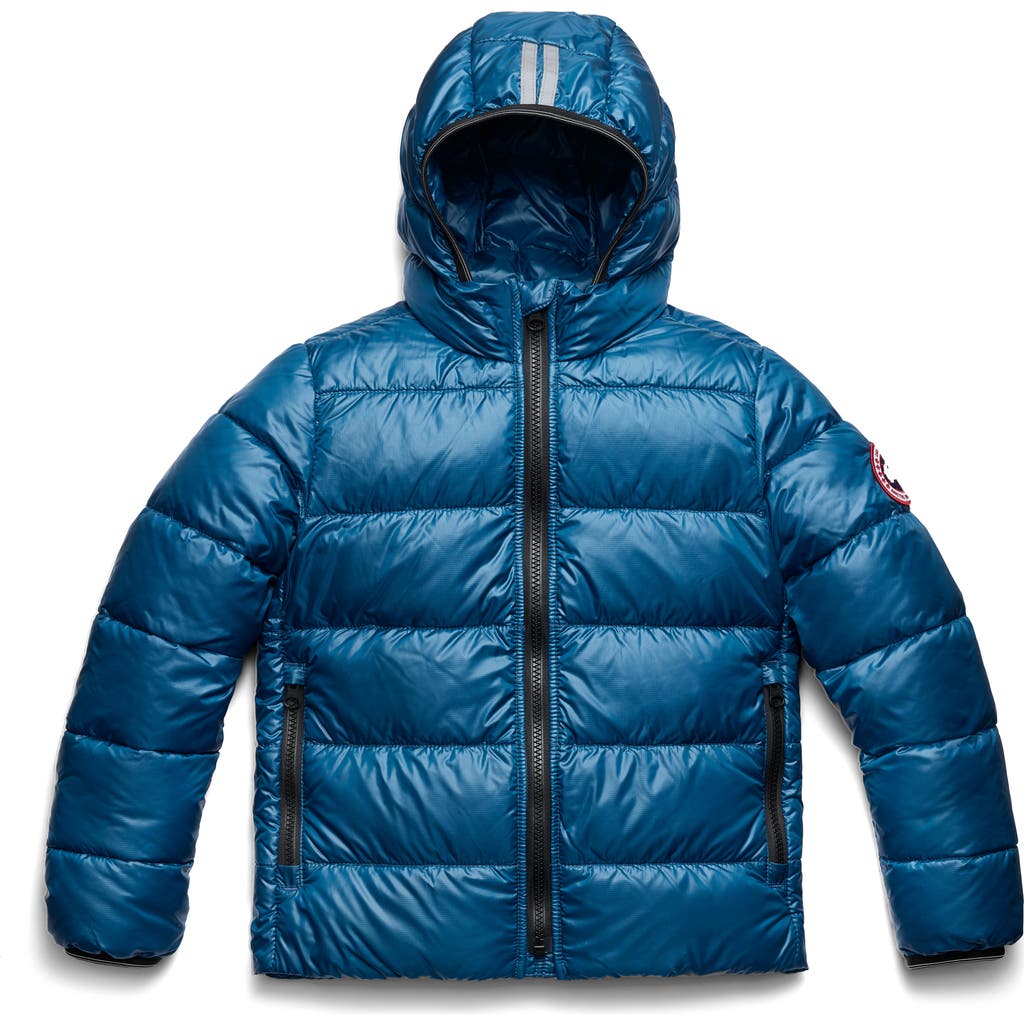 Canada Goose Kids' Crofton Water Repellent 750 Fill Power Down Recycled Nylon Puffer Jacket In Blue