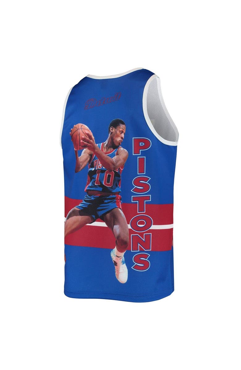 Mitchell & Ness Men's Mitchell & Ness Dennis Rodman Blue Detroit Pistons Hardwood Classics Player Tank Top, Alternate, color,