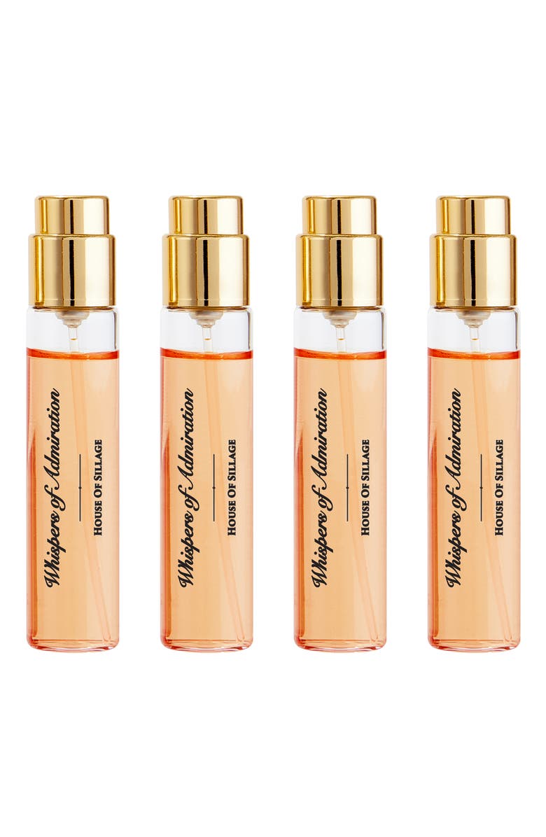 House of Sillage Set of 4 Whispers of Admiration Fragrance Sprays, Main, color,