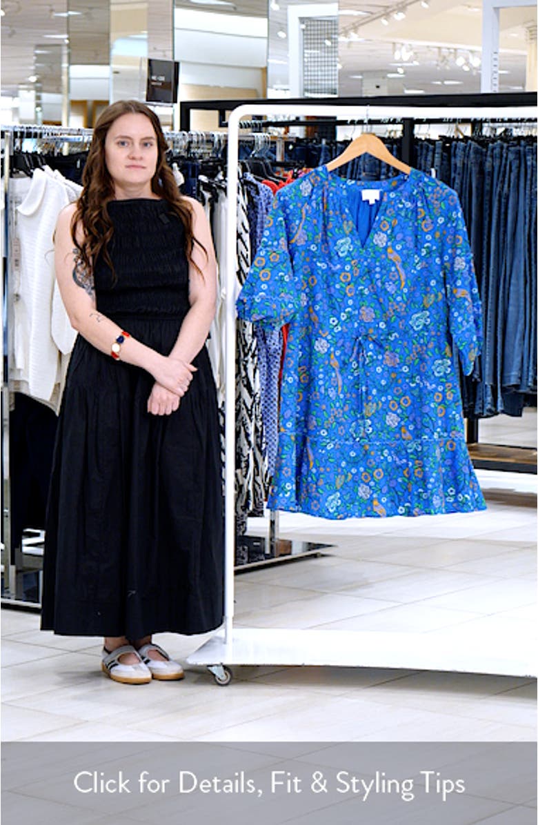 Floral Dabria Cotton Dress, sales video thumbnail