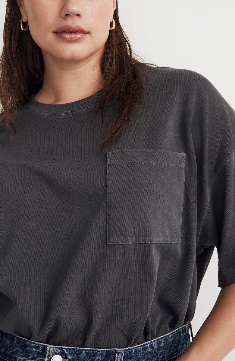 Madewell Garment-Dyed Oversize Cotton Pocket T-Shirt, Alternate, color,