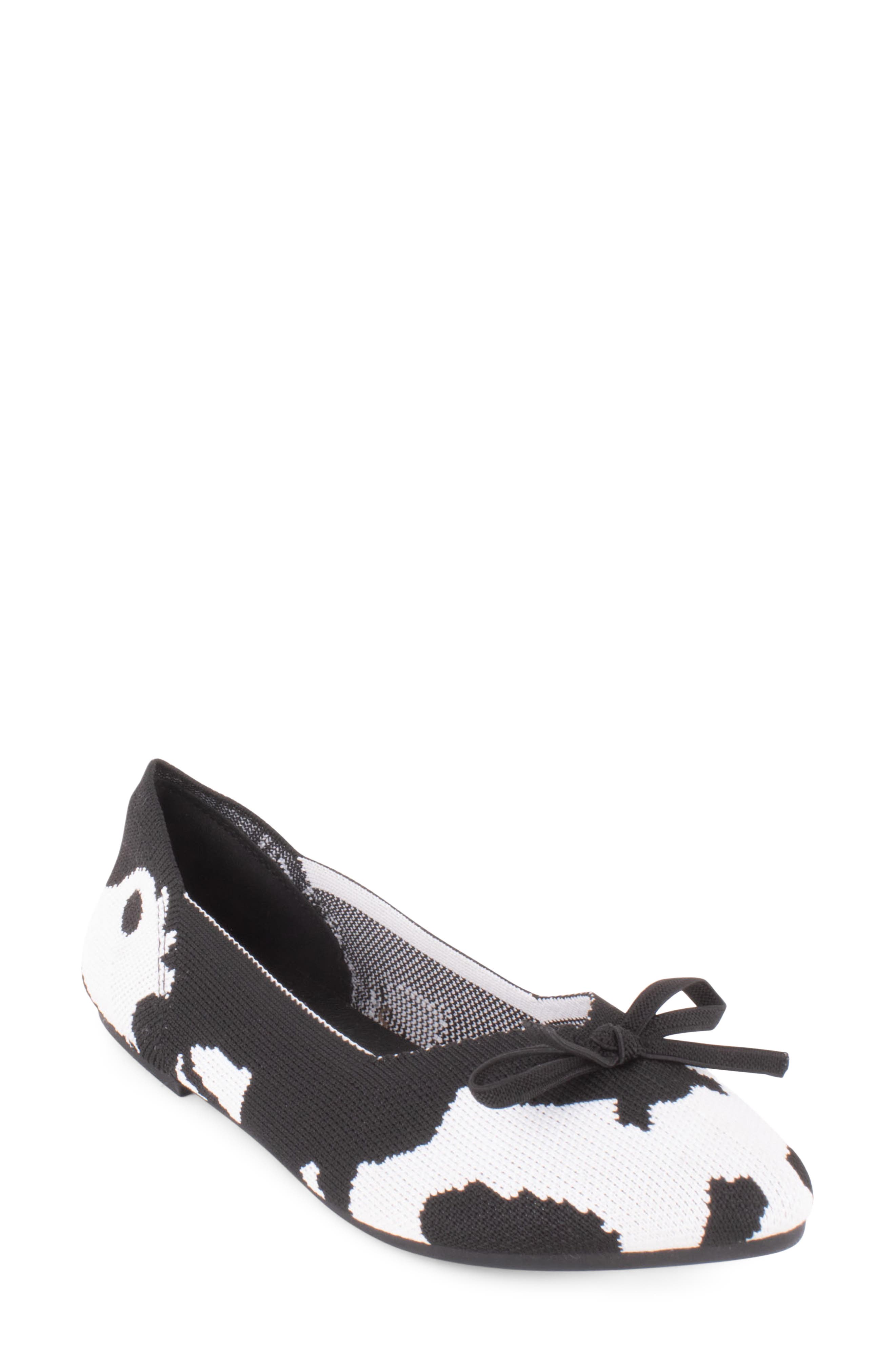 Tahari Tortuga Ballet Flat, Main, color, Black Pony