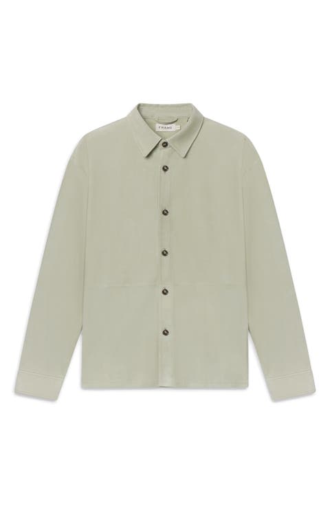 Suede Button-Up Shirt