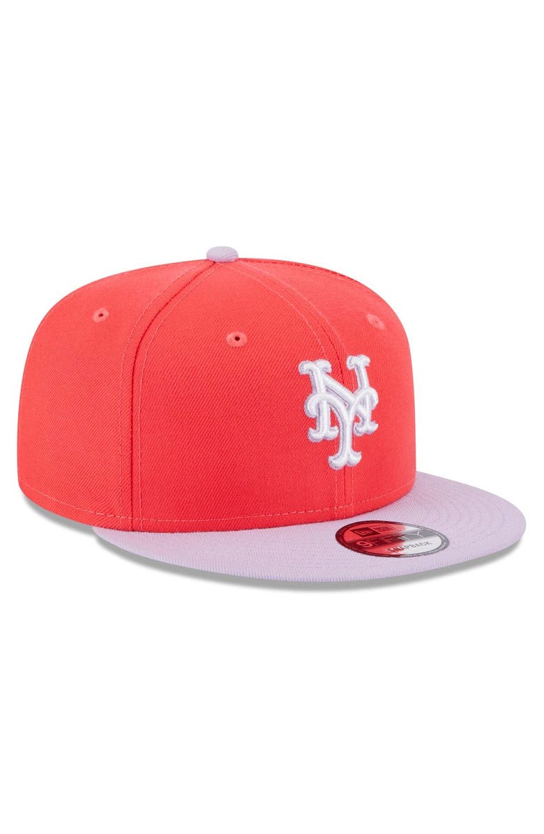 New Era Men's New Era Red/Purple New York Mets Spring Basic Two-Tone 9FIFTY Snapback Hat, Alternate, color, 