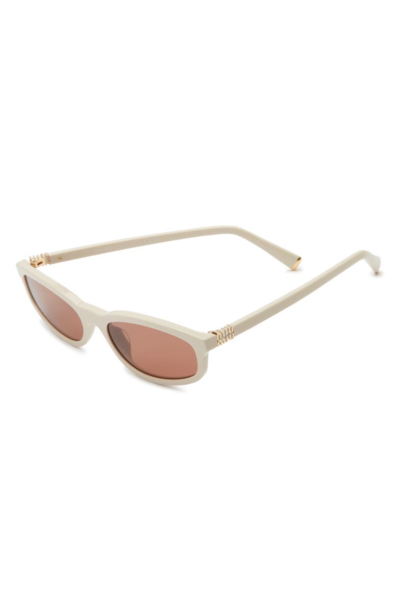 Miu Miu 54mm Oval Sunglasses, Alternate, color, Milk/ Brown