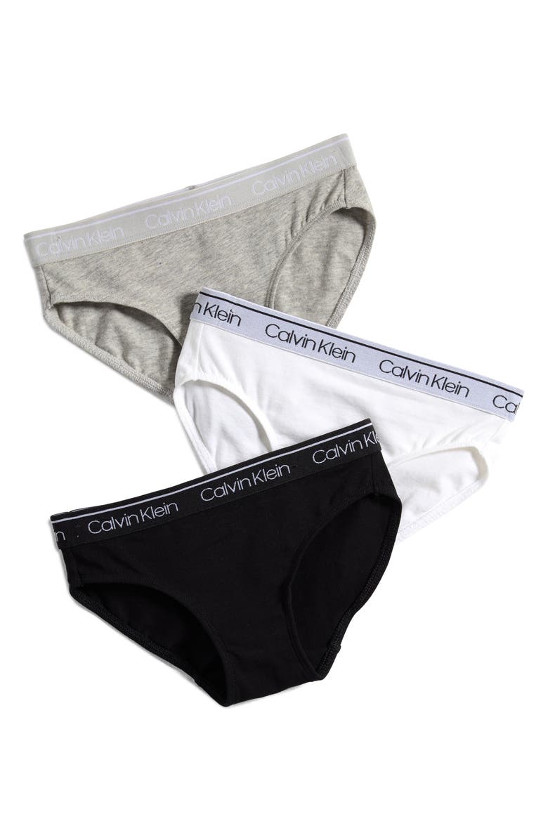 Calvin Klein Kids' Assorted 3-Pack Bikini Briefs, Main, color, 