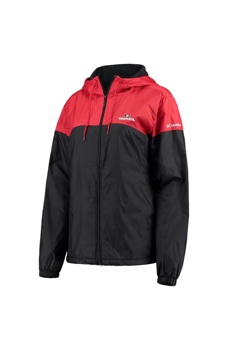 Columbia Women's Columbia Black/Red Georgia Bulldogs Flash Forward Lined Full-Zip Windbreaker Jacket, Alternate, color,