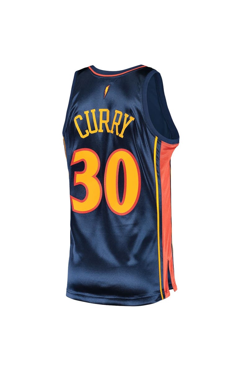 Mitchell & Ness Men's Mitchell & Ness Stephen Curry Navy Golden State Warriors 2009/10 Hardwood Classics Authentic Jersey, Alternate, color, Navy
