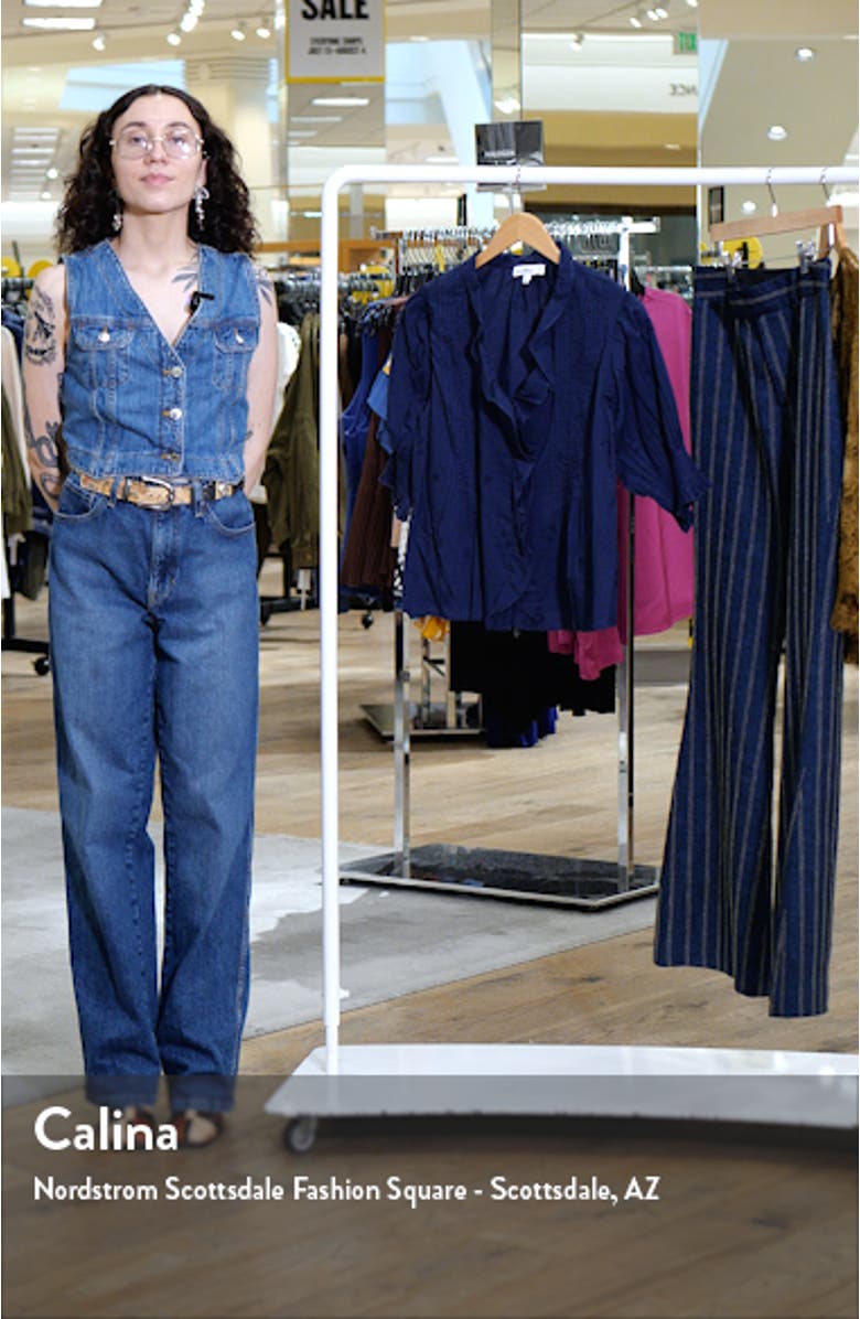 Althea Embroidered Ruffle Neck Top, sales video thumbnail