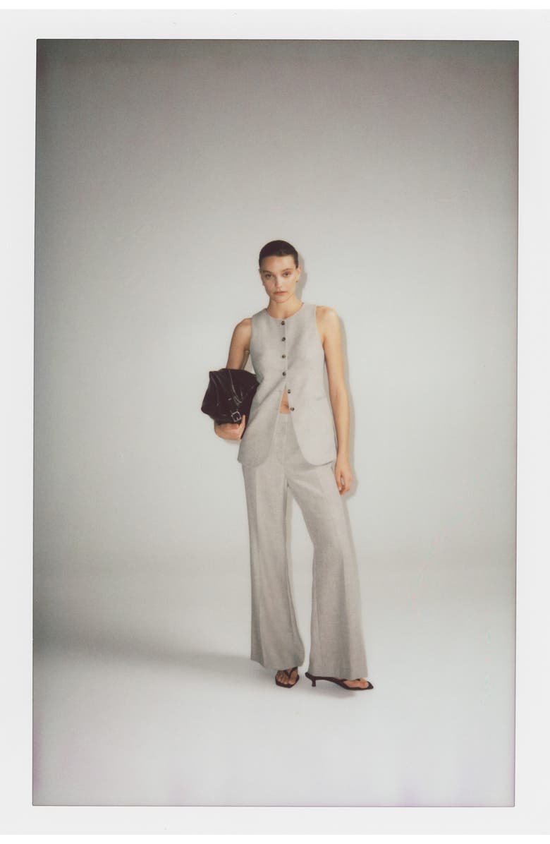 H&M Long Waistcoat, Alternate, color, Beige