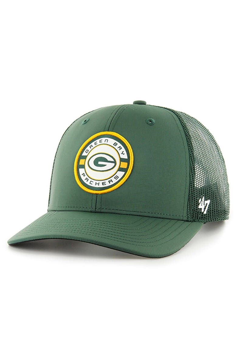 '47 Men's '47  Green Green Bay Packers Berm Trucker Adjustable Hat, Main, color, 
