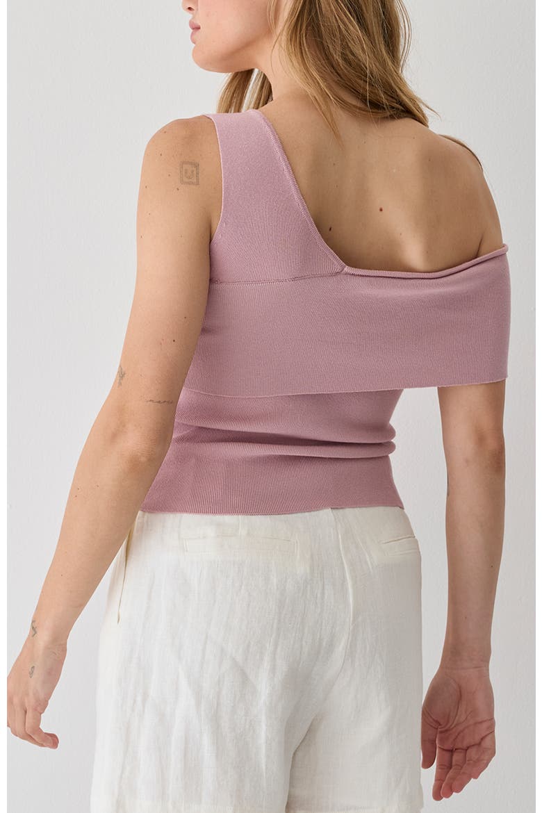 One Shoulder Knit Top, Alternate, color, Mauve