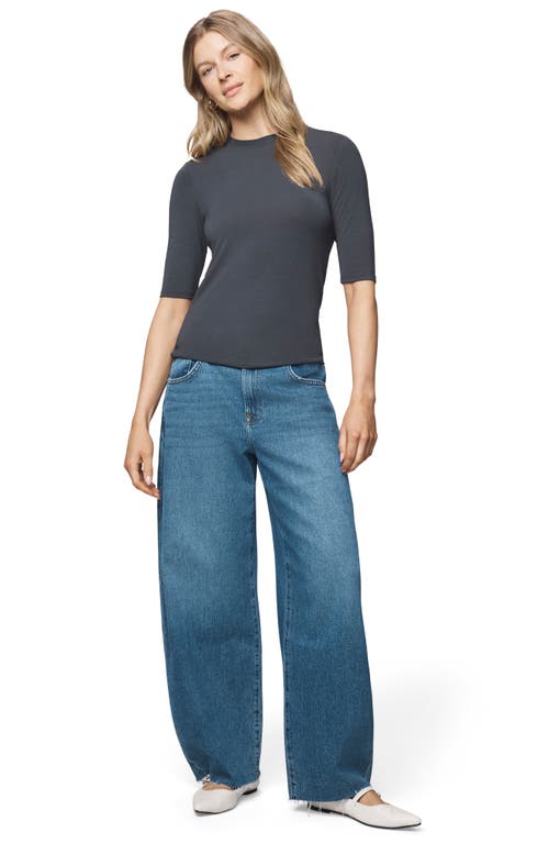 Splendid Elbow Sleeve Tee In Blue