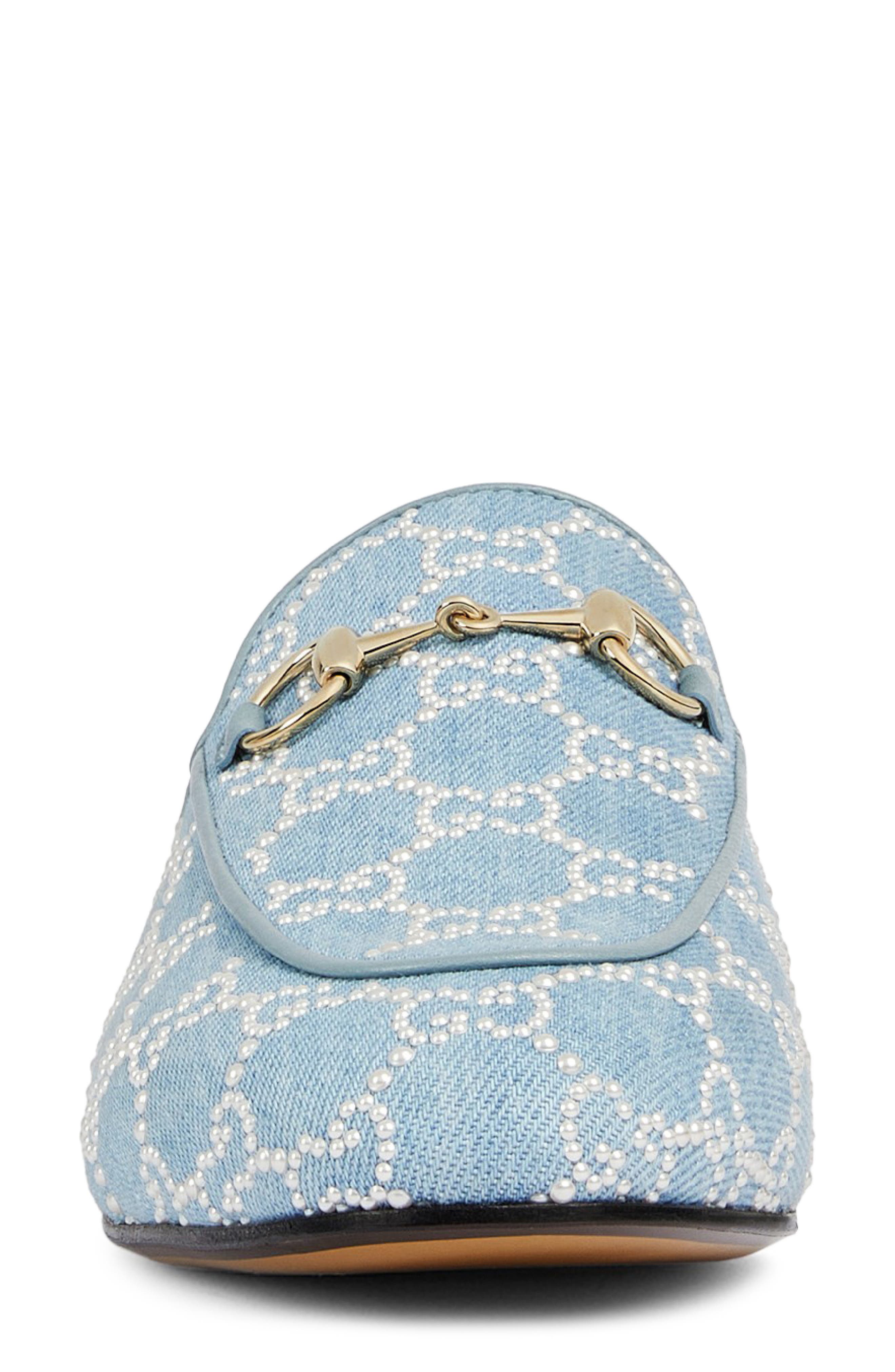 Gucci Princetown Horsebit GG Monogram Loafer Mule, Alternate, color, Blue