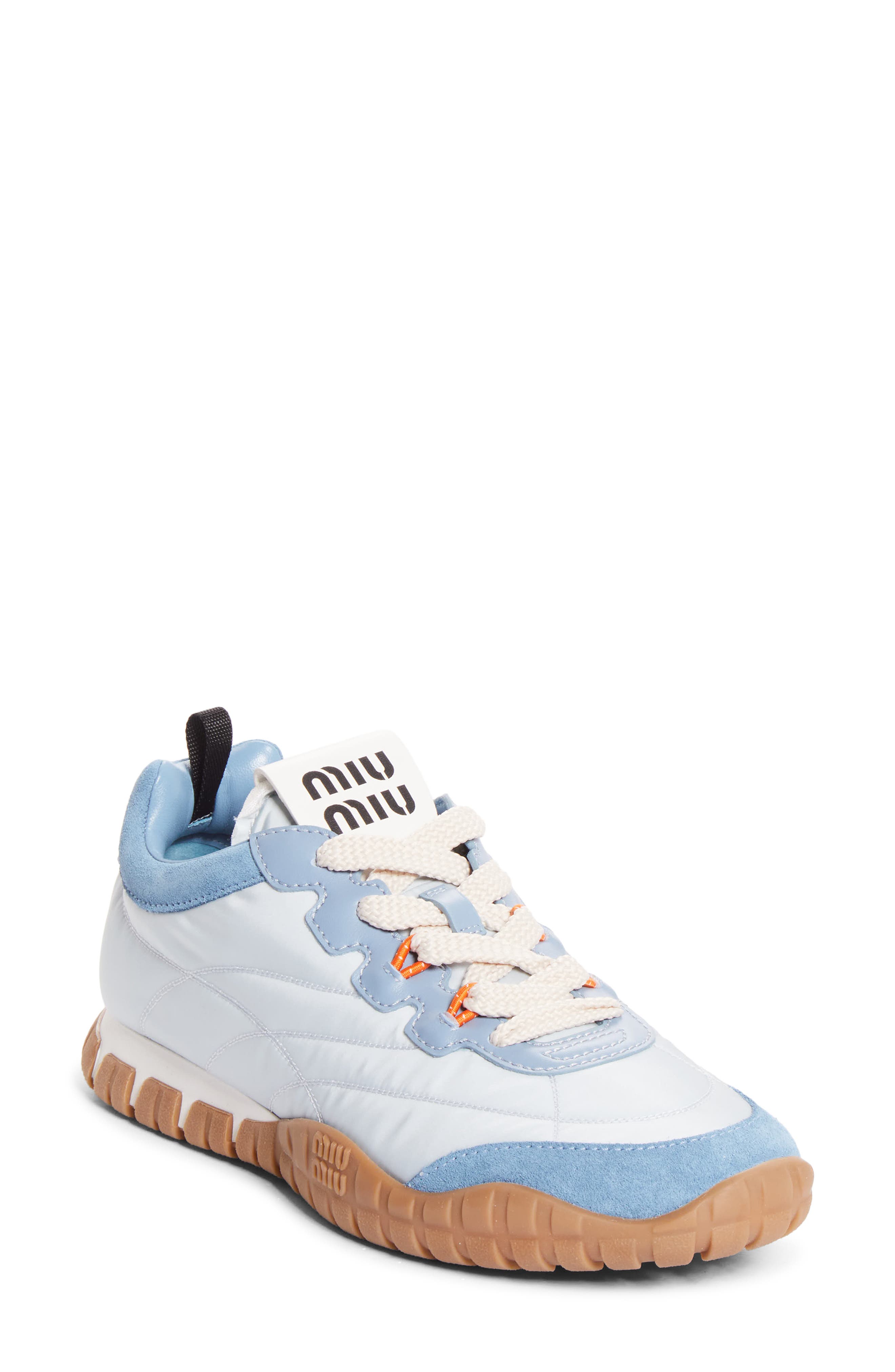 Miu Miu Tyre Quilted Sport Sneaker, Main, color, 