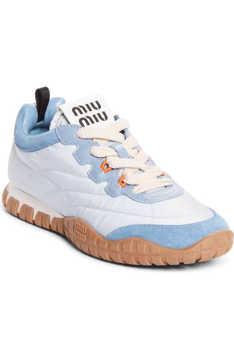Miu Miu Tyre Quilted Sport Sneaker, Main, color,