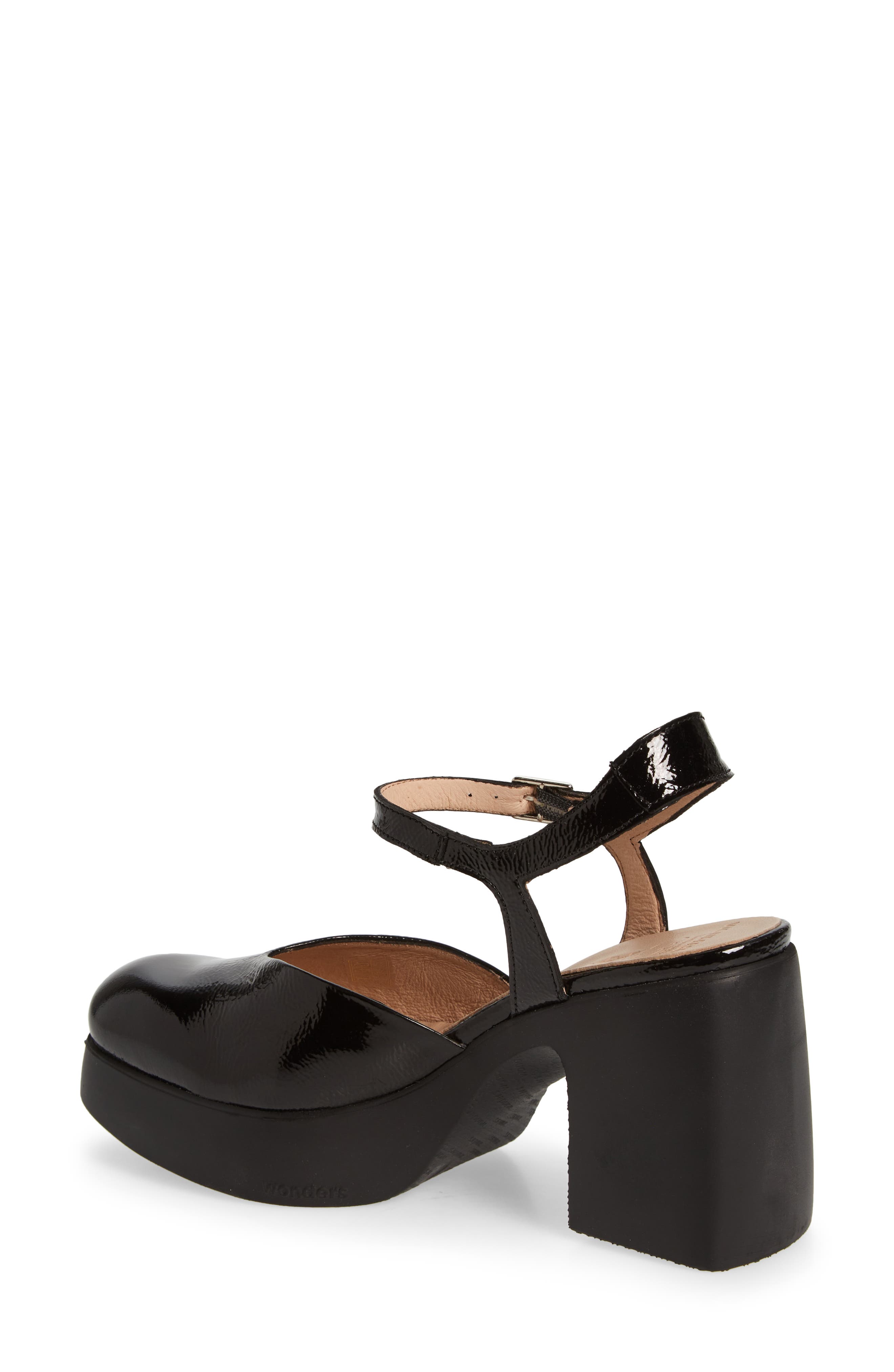 Wonders Juana Platform Pump, Alternate, color, Lack Black