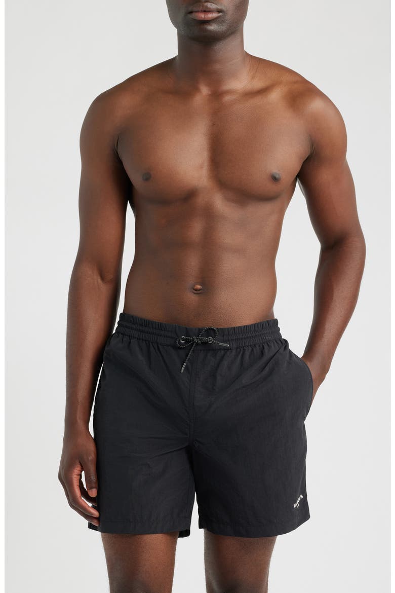 Mikro Swim Trunks, Main, color, JET BLACK