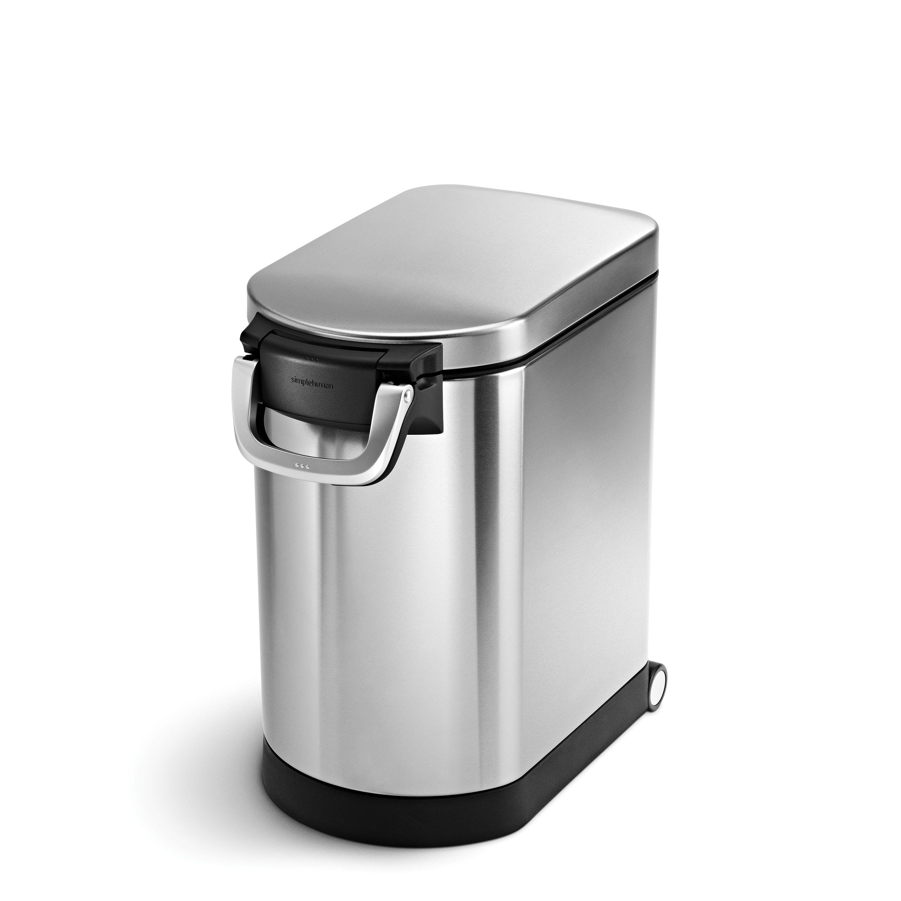 simplehuman medium pet food can in Brushed 