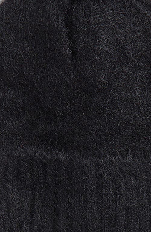 Tasha Pompom Beanie & Scarf Set In Black